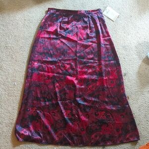 Whimsigoth Vintage Satin Skirt